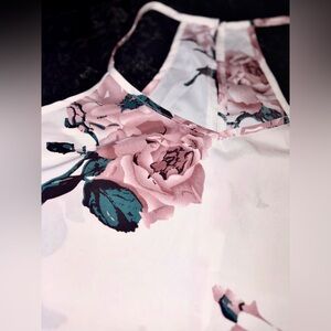 SHEIN Floral Blouse in Pink and Teal